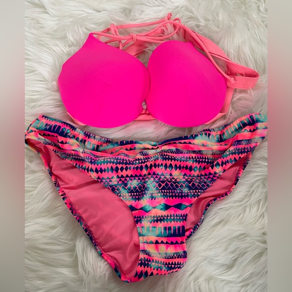 PINK Victoria's Secret Swim Victorias Secret Pink Two Piece Bikini Poshmark